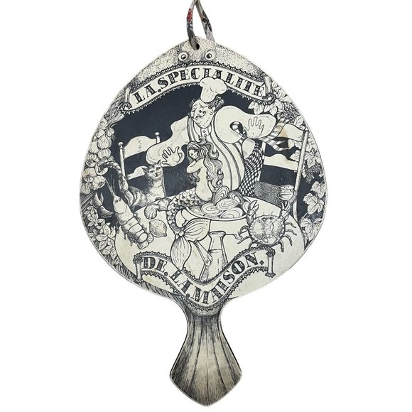 Vintage La Specialite De La Maison Cutting Board 15” 70s Made in Great Britain - Picture 1 of 3